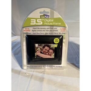 GiiNii 3.5" Digital Picture Frame Black Works With Memory Card or Mini USB Port